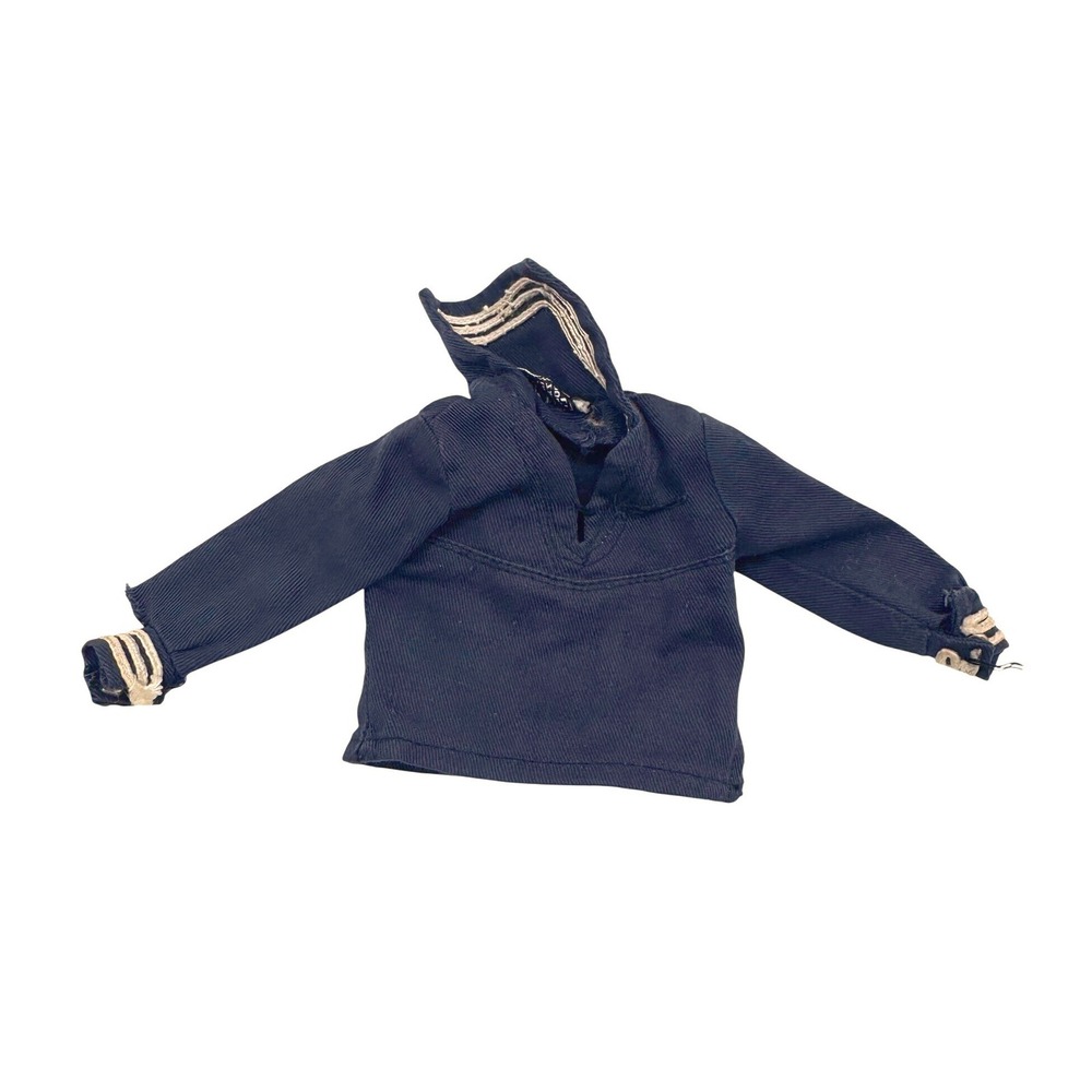 1964 Vintage GI Joe Hasbro Navy‎ Sailor Shirt w/ Zipper No Country Tag RARE